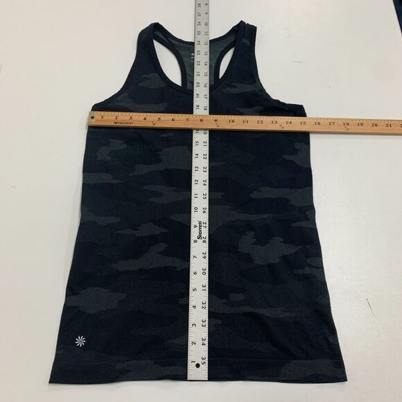 Athleta Speedlight Tank Top Womens S Black Camo Seamless Racerback Nylon Blend - Picture 8 of 13